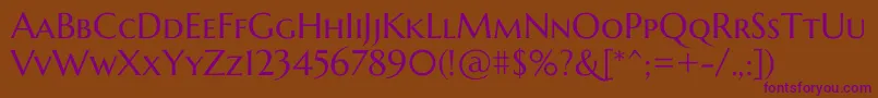 Шрифт MarcellusscRegular – фиолетовые шрифты на коричневом фоне