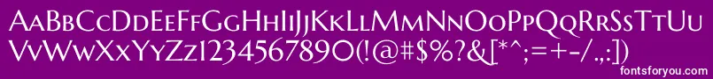 MarcellusscRegular Font – White Fonts on Purple Background