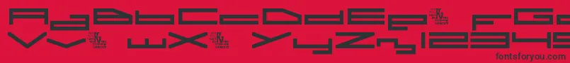 A.I.Rebellion-fontti – mustat fontit punaisella taustalla