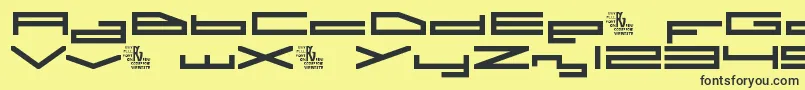 A.I.Rebellion Font – Black Fonts on Yellow Background