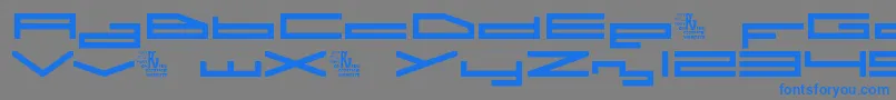 A.I.Rebellion Font – Blue Fonts on Gray Background