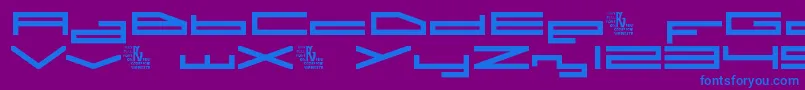 A.I.Rebellion Font – Blue Fonts on Purple Background