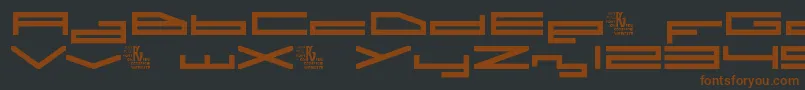 Weitere Informationen zur A.I.Rebellion-Schriftart A.I.Rebellion-Schriftart – Braune Schriften auf schwarzem Hintergrund