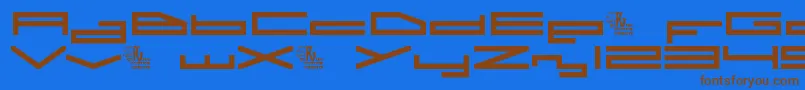 A.I.Rebellion Font – Brown Fonts on Blue Background