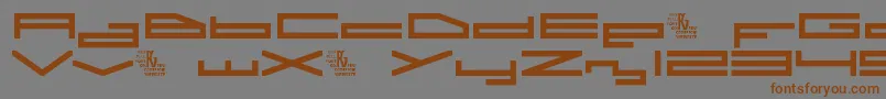 A.I.Rebellion Font – Brown Fonts on Gray Background