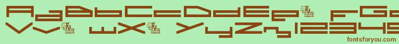 A.I.Rebellion Font – Brown Fonts on Green Background