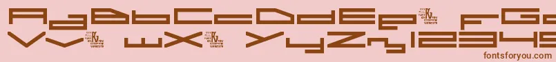 A.I.Rebellion Font – Brown Fonts on Pink Background