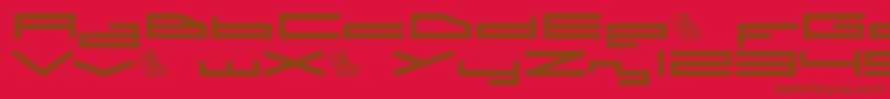 A.I.Rebellion Font – Brown Fonts on Red Background