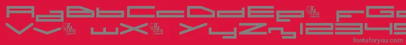 A.I.Rebellion Font – Gray Fonts on Red Background