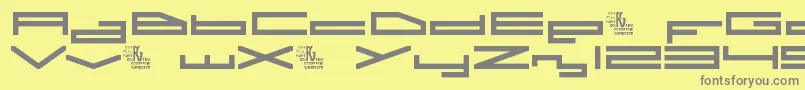 A.I.Rebellion Font – Gray Fonts on Yellow Background