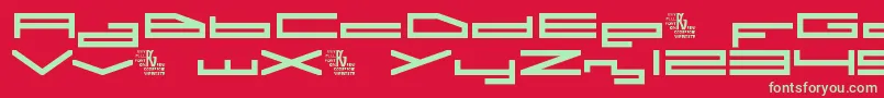 A.I.Rebellion Font – Green Fonts on Red Background