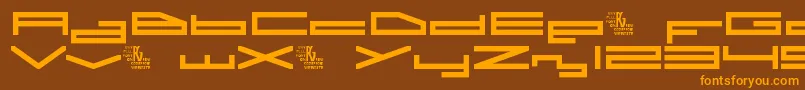 A.I.Rebellion Font – Orange Fonts on Brown Background