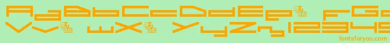 A.I.Rebellion Font – Orange Fonts on Green Background