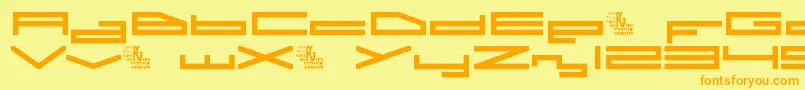A.I.Rebellion Font – Orange Fonts on Yellow Background