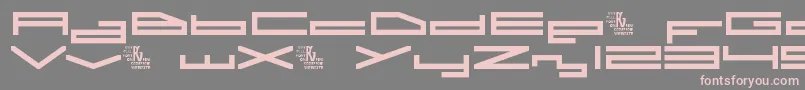フォントA.I.Rebellion – 灰色の背景にピンクのフォント