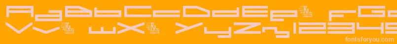 Czcionka A.I.Rebellion – różowe czcionki na pomarańczowym tle