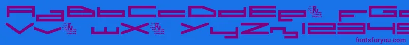 A.I.Rebellion Font – Purple Fonts on Blue Background