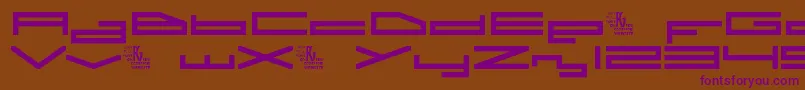 Czcionka A.I.Rebellion – fioletowe czcionki na brązowym tle
