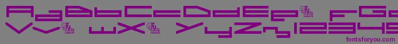 A.I.Rebellion Font – Purple Fonts on Gray Background