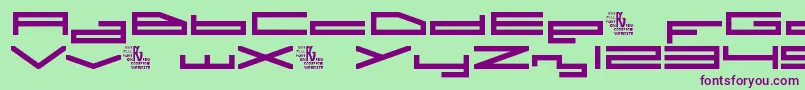 A.I.Rebellion Font – Purple Fonts on Green Background