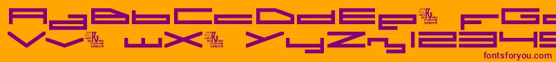 Police A.I.Rebellion – polices violettes sur fond orange