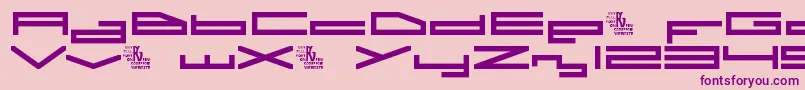 Police A.I.Rebellion – polices violettes sur fond rose
