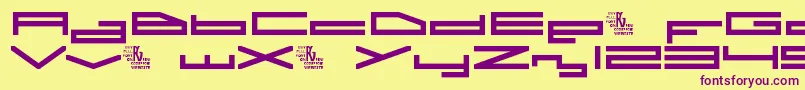 A.I.Rebellion Font – Purple Fonts on Yellow Background