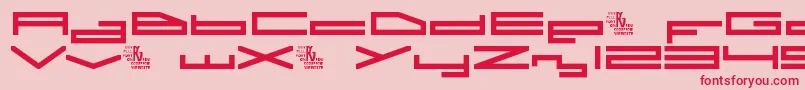 A.I.Rebellion Font – Red Fonts on Pink Background