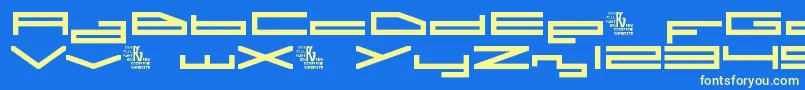 A.I.Rebellion Font – Yellow Fonts on Blue Background