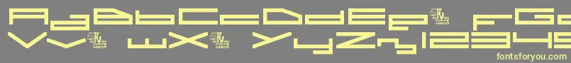 A.I.Rebellion Font – Yellow Fonts on Gray Background