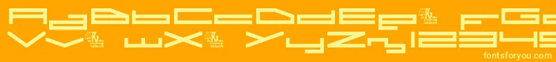 フォントA.I.Rebellion – オレンジの背景に黄色の文字