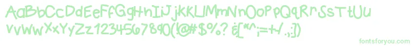 Kbcrazytown Font – Green Fonts on White Background