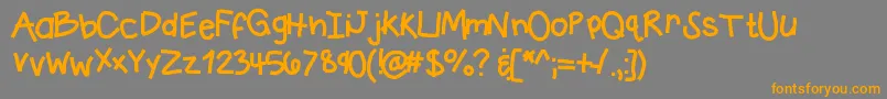 Kbcrazytown Font – Orange Fonts on Gray Background