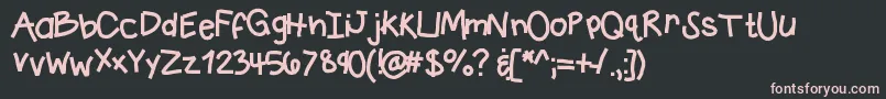 Kbcrazytown Font – Pink Fonts on Black Background
