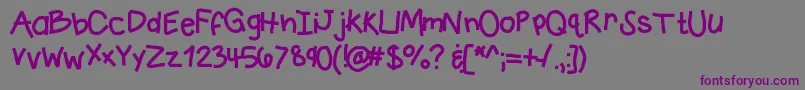 Kbcrazytown Font – Purple Fonts on Gray Background