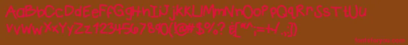 Kbcrazytown Font – Red Fonts on Brown Background