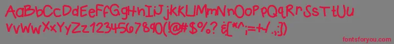 Kbcrazytown Font – Red Fonts on Gray Background