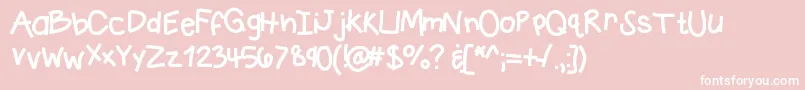 Kbcrazytown Font – White Fonts on Pink Background