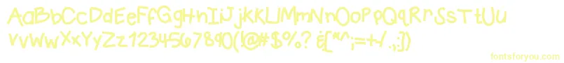 Kbcrazytown Font – Yellow Fonts on White Background