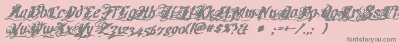 Cretinoink-Schriftart – Graue Schriften auf rosa Hintergrund
