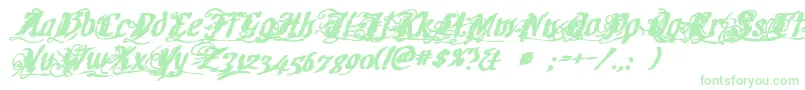 Cretinoink Font – Green Fonts on White Background