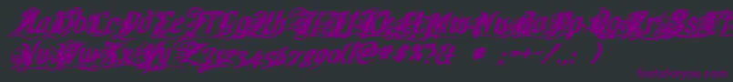 Cretinoink Font – Purple Fonts on Black Background