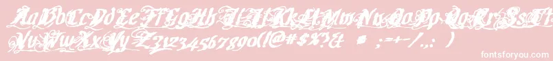 Cretinoink Font – White Fonts on Pink Background