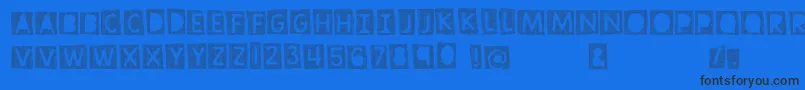 TramitaClub Font – Black Fonts on Blue Background