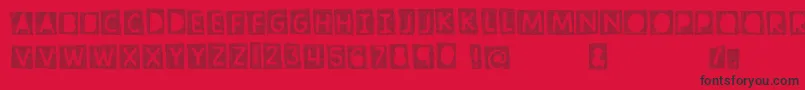 TramitaClub Font – Black Fonts on Red Background