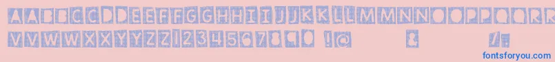 TramitaClub Font – Blue Fonts on Pink Background