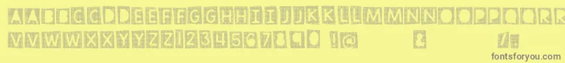 TramitaClub Font – Gray Fonts on Yellow Background