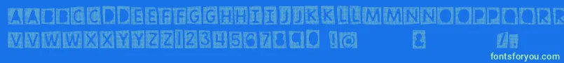 TramitaClub Font – Green Fonts on Blue Background