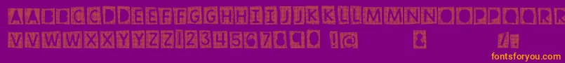 TramitaClub Font – Orange Fonts on Purple Background