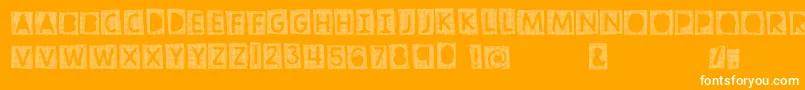 TramitaClub Font – White Fonts on Orange Background